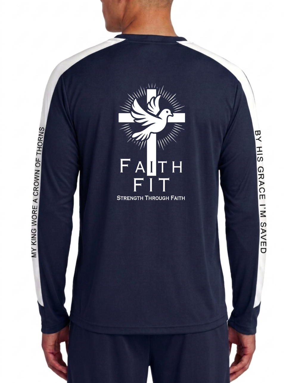 Activewear Performance Long Sleeve design on sleeve