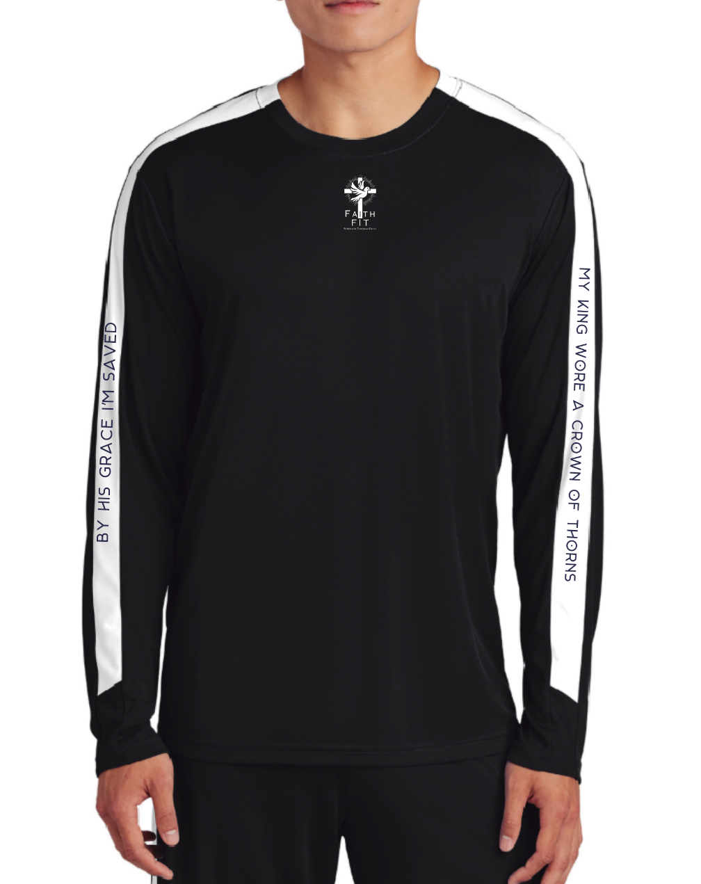 Activewear Performance Long Sleeve design on sleeve