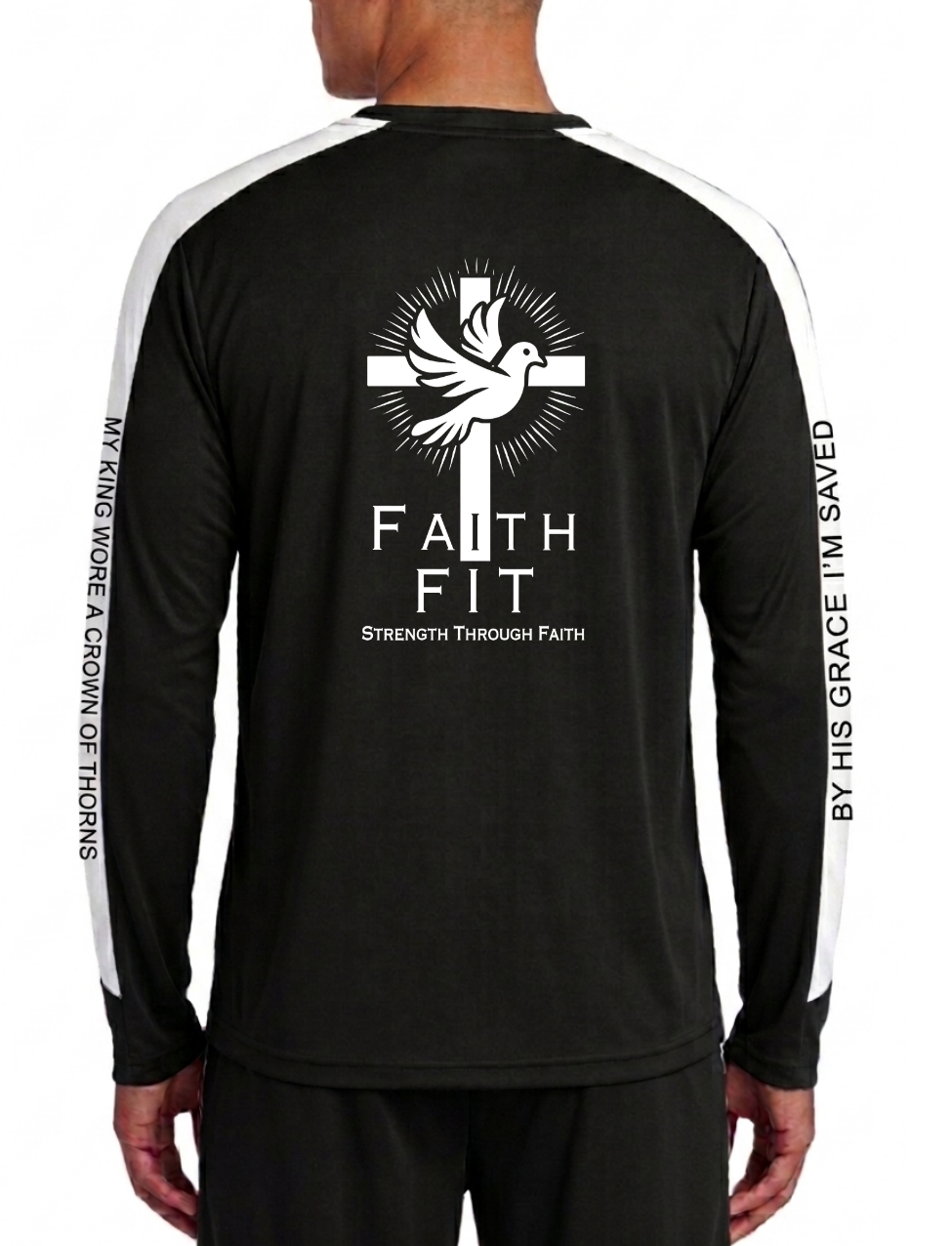 Activewear Performance Long Sleeve design on sleeve